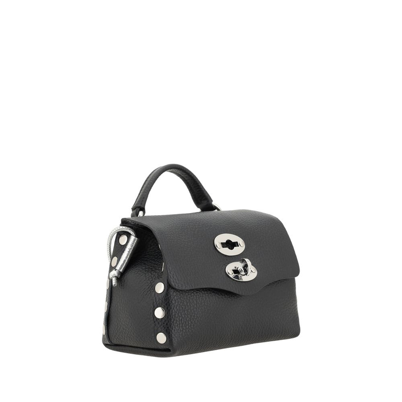 Black calf leather bos taurus shoulder bag-null