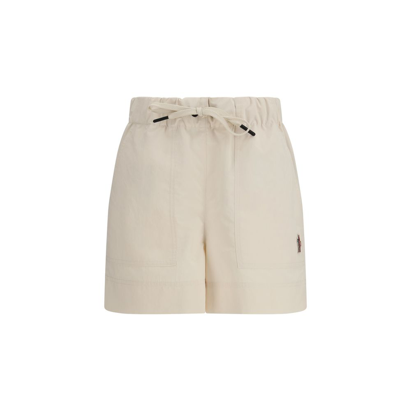 Beige polyester bermuda shorts-null