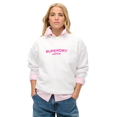 Sport luxe loose crew sweat