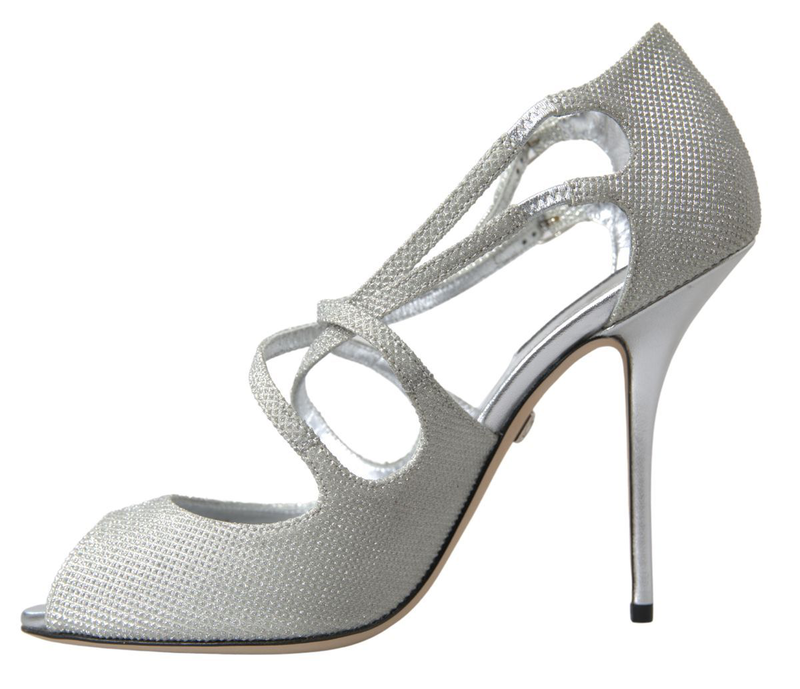 Silver shimmers sandals heel pumps shoes-null