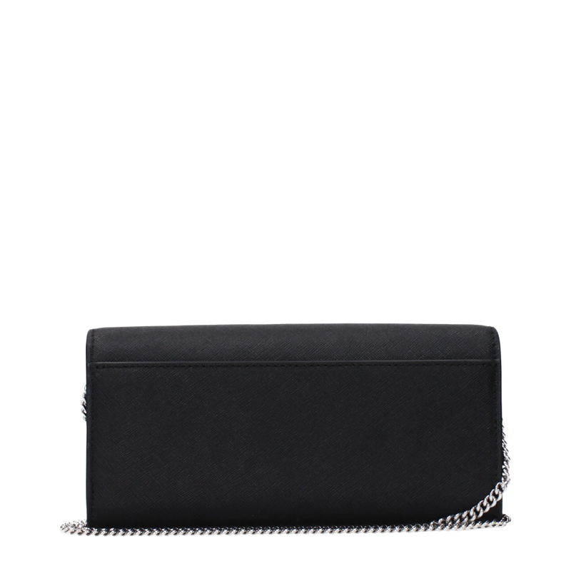 Black leather clutch bag-null