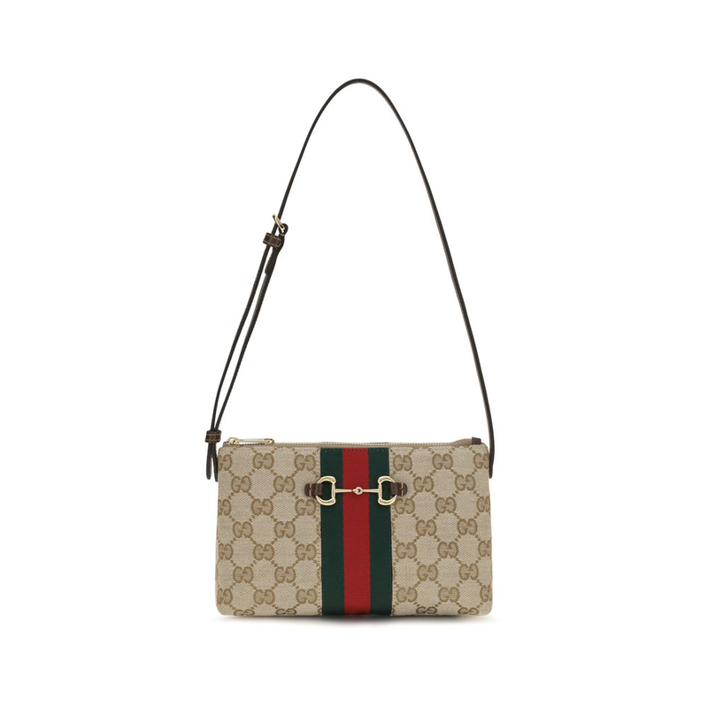 Beige polyester shoulder bag-null