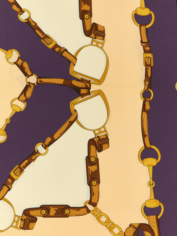 Beige silk scarf-null