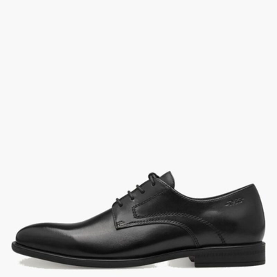 Tamaris men leather casual shoes, Black, medium