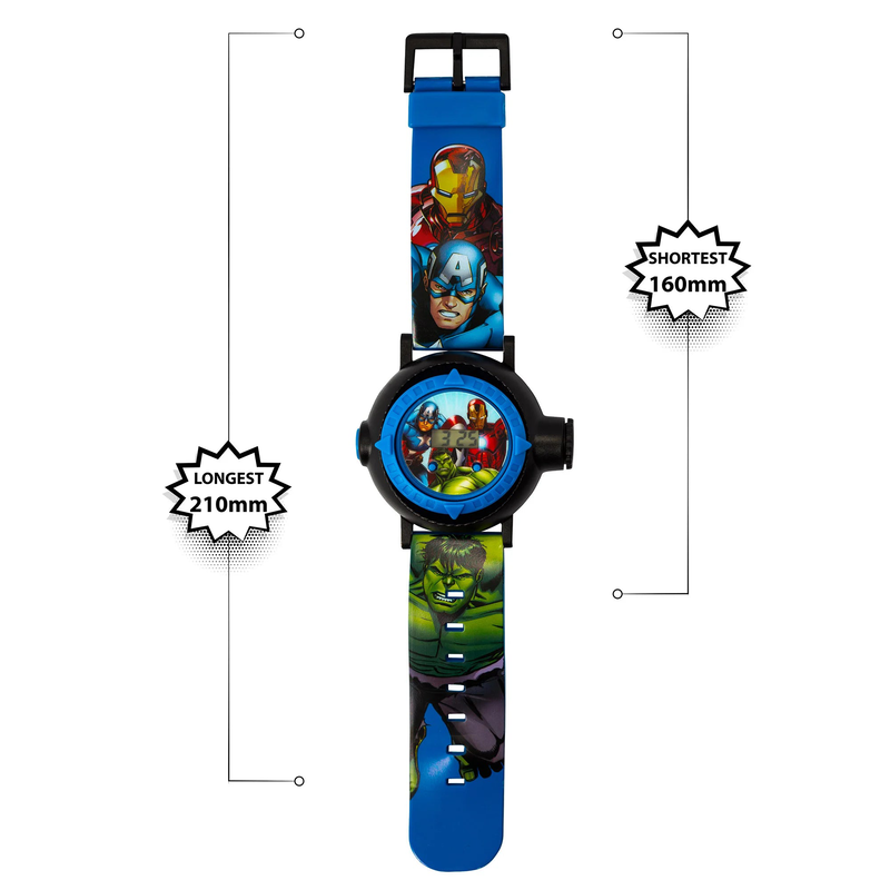 Marvel avengers digital projection multicoloured strap watch image number null