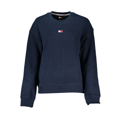 Blue cotton women sweatshirt, Blue, medium