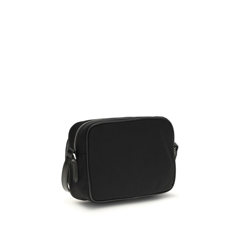 Black polyamide shoulder bag-null