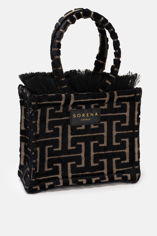Andro mini tote bag by sorena handmade - black , one size-null