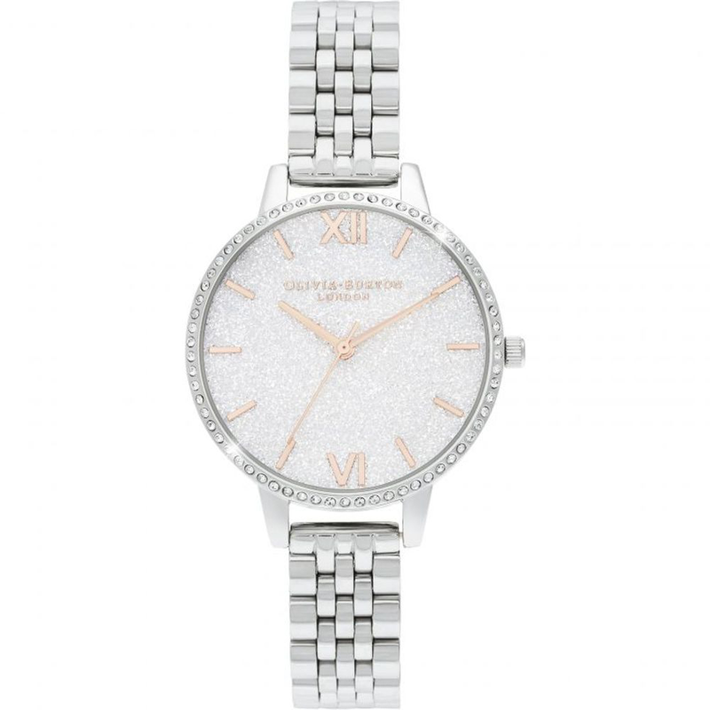 Silver stainless steel dress watch-null