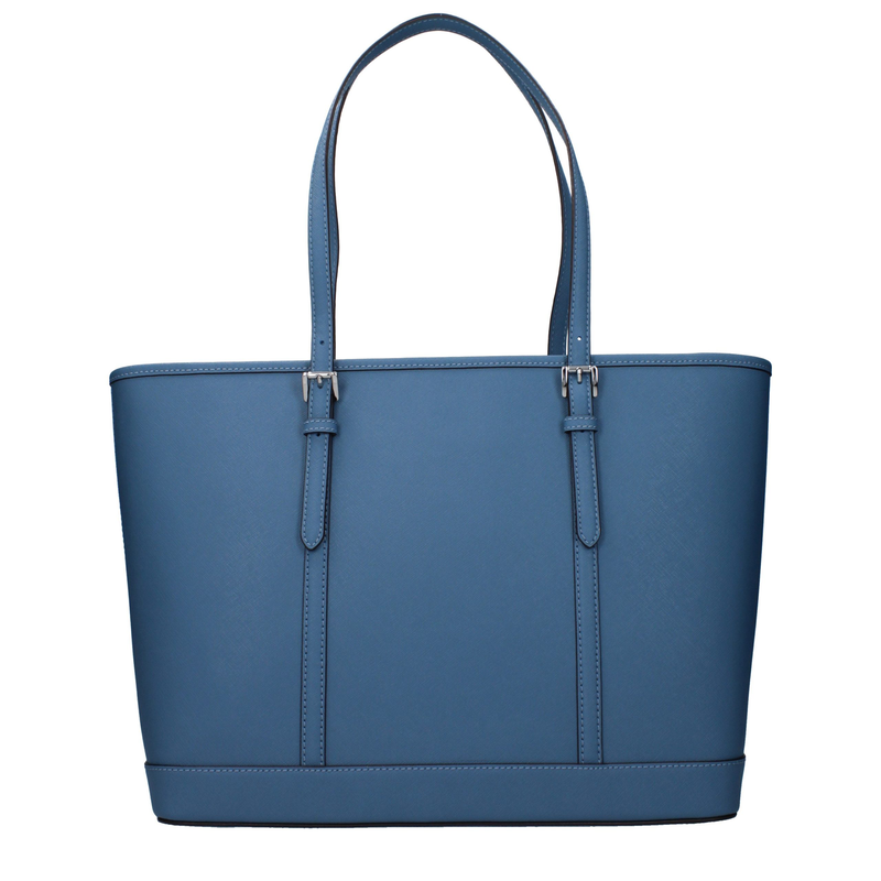 Blue leather shoulder bag-null