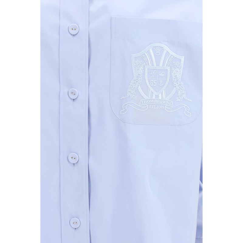 Blue cotton pattern shirt-null
