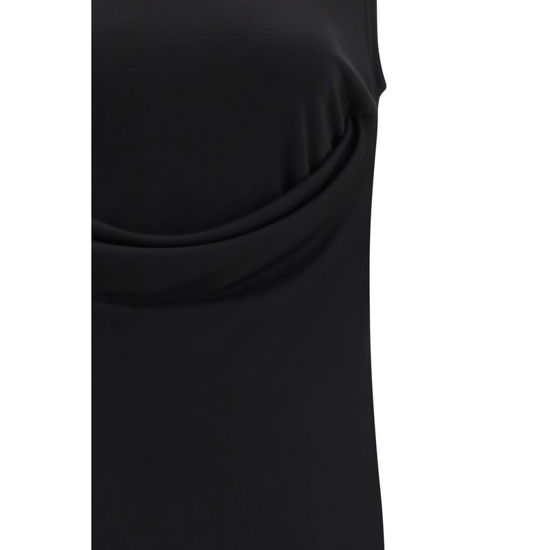Black viscose cocktail dress-null