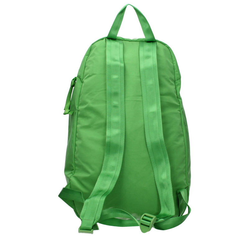 Green fabric backpack-null
