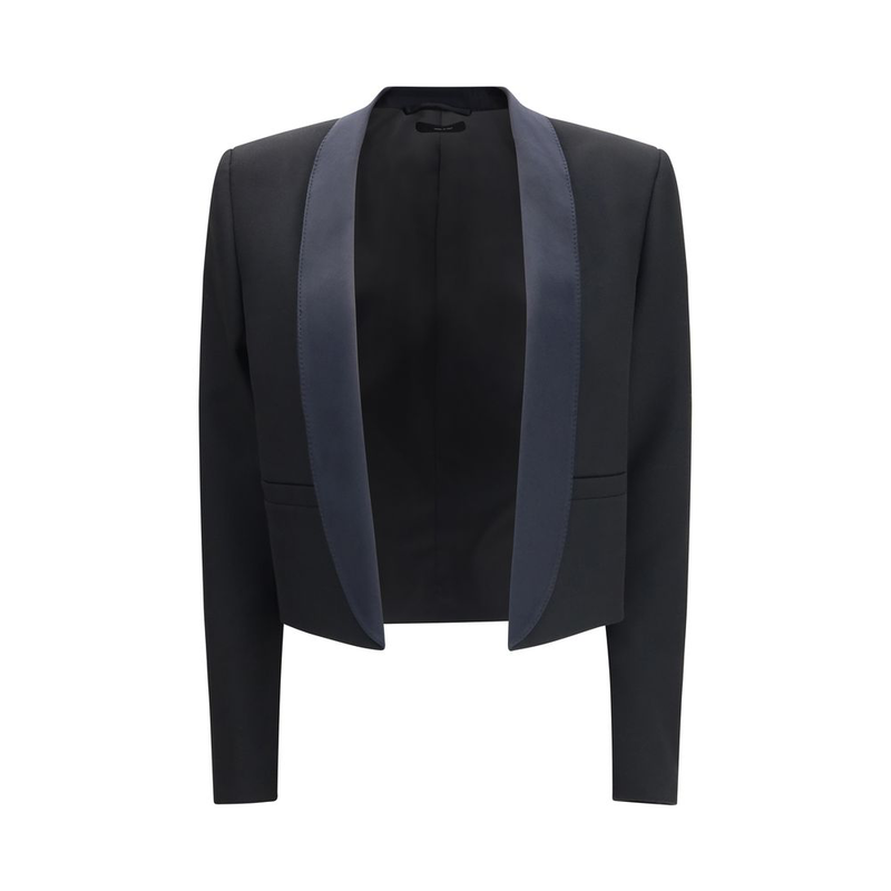 Black wool jackets and coat-null