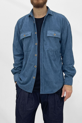 Stefan classic corduroy overshirt, Indigo, medium