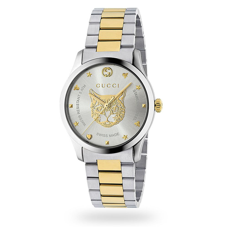 Silver stainless steel dress watch-null