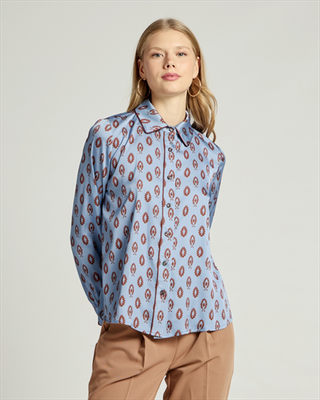 Shirt satin printed