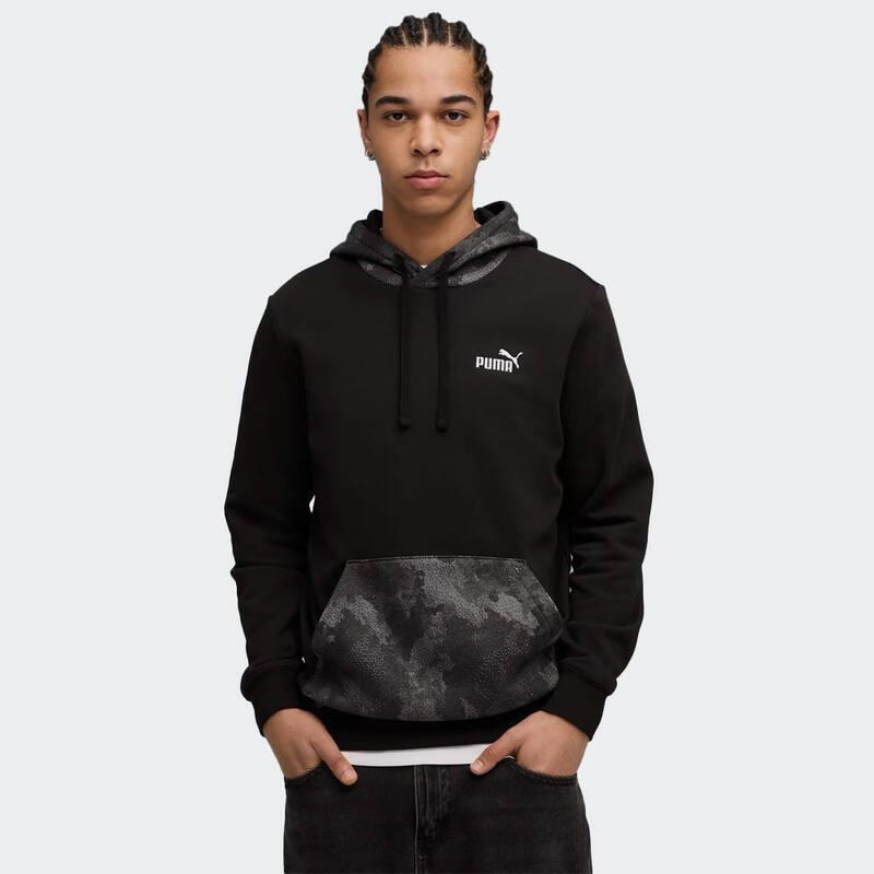 Puma men essentials camo hoodie fleece-null
