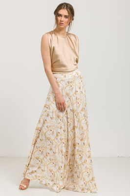 Be you maxi satin skirt, Off White, medium