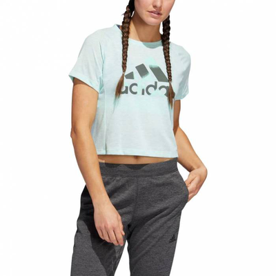 Boxy badge of sports t-shirt women, Mint, medium