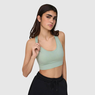 Daisy-2 seamless bra, Green, medium