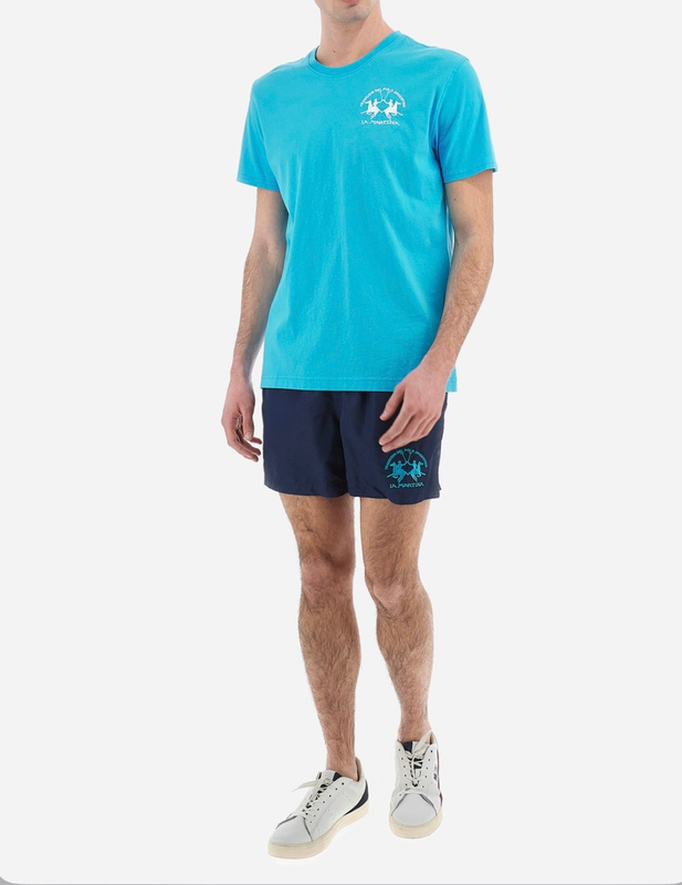 La martina t-shirt logo on the side turquoise image number null