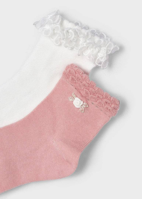 Σετ 2 ζευγαρια καλτσες, Pink, medium