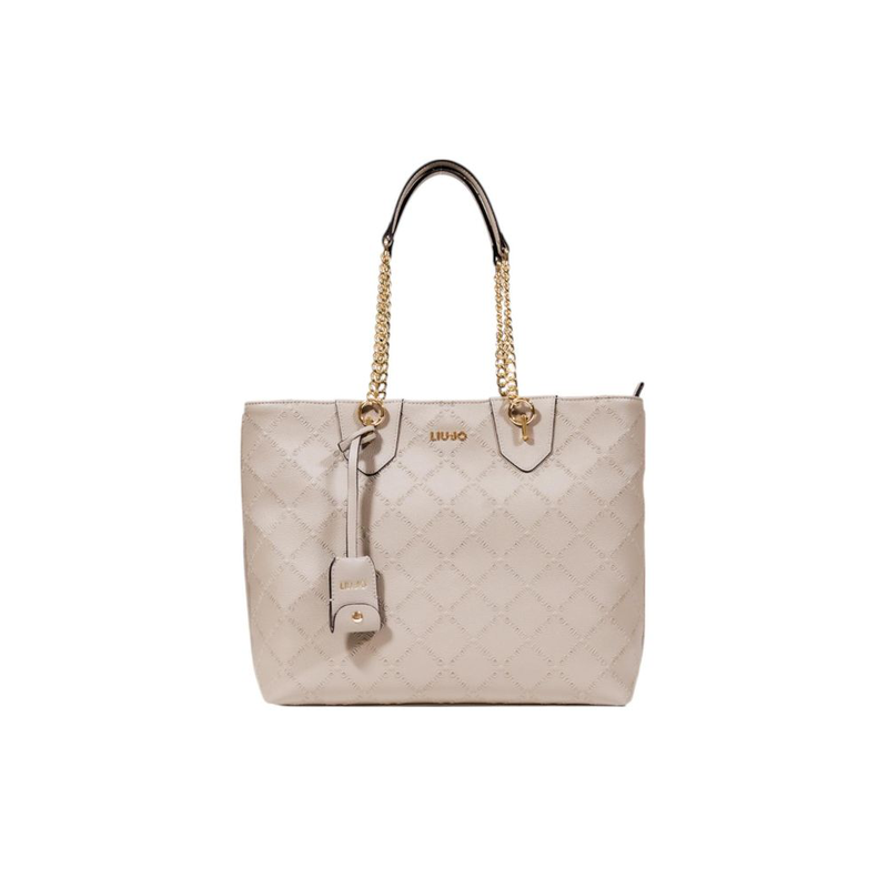 Beige polyethylene handbag-null