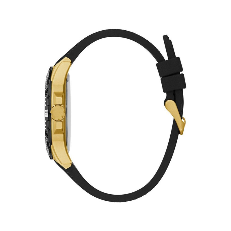 Black synthetic dress watch-null