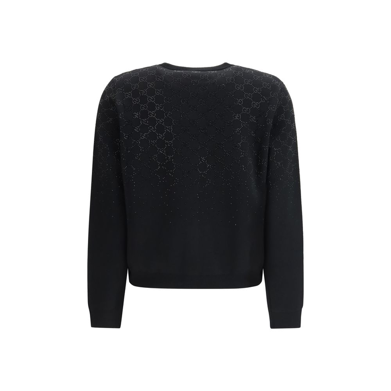 Black wool cardigan-null
