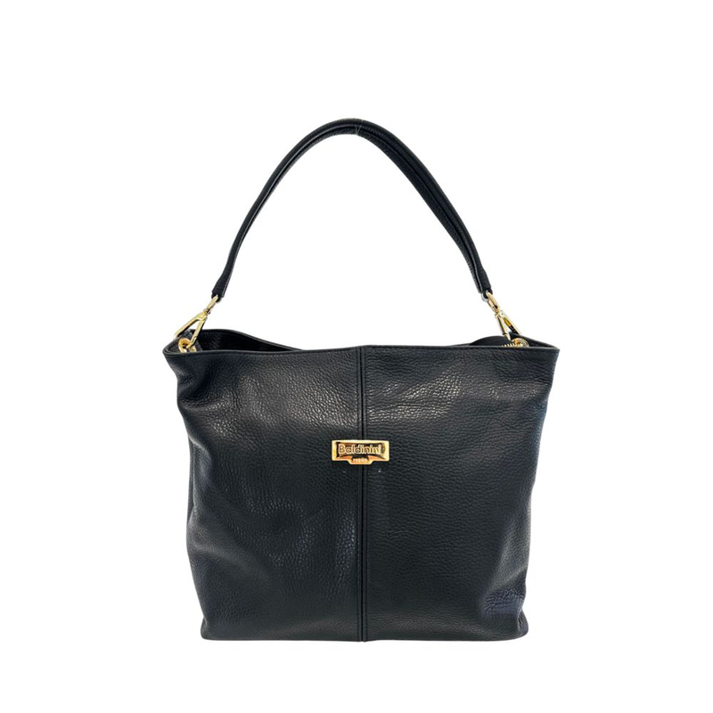 Black leather women bag-null