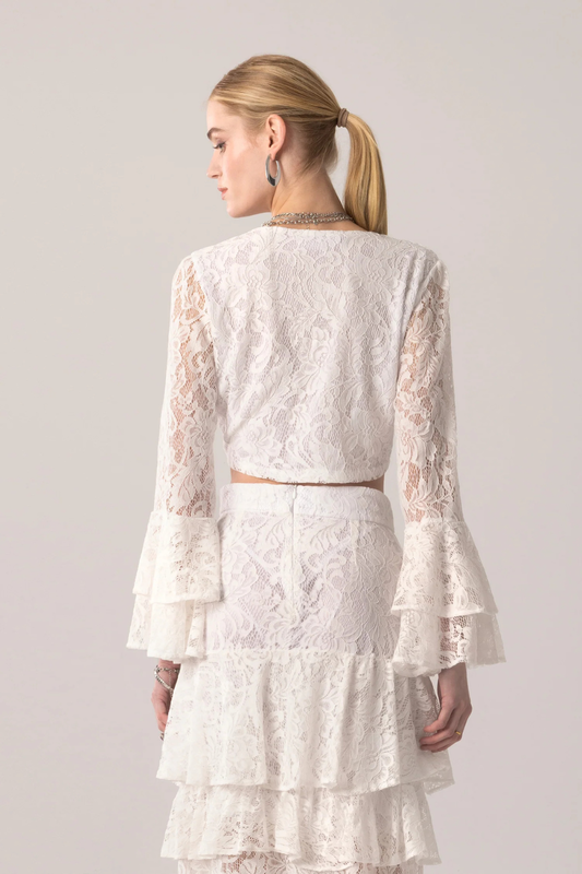 Mya wrap lace top-null