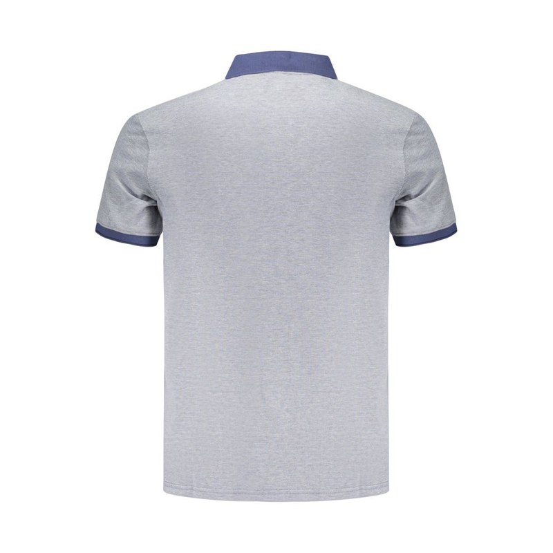 Blue cotton men's polo shirt-null