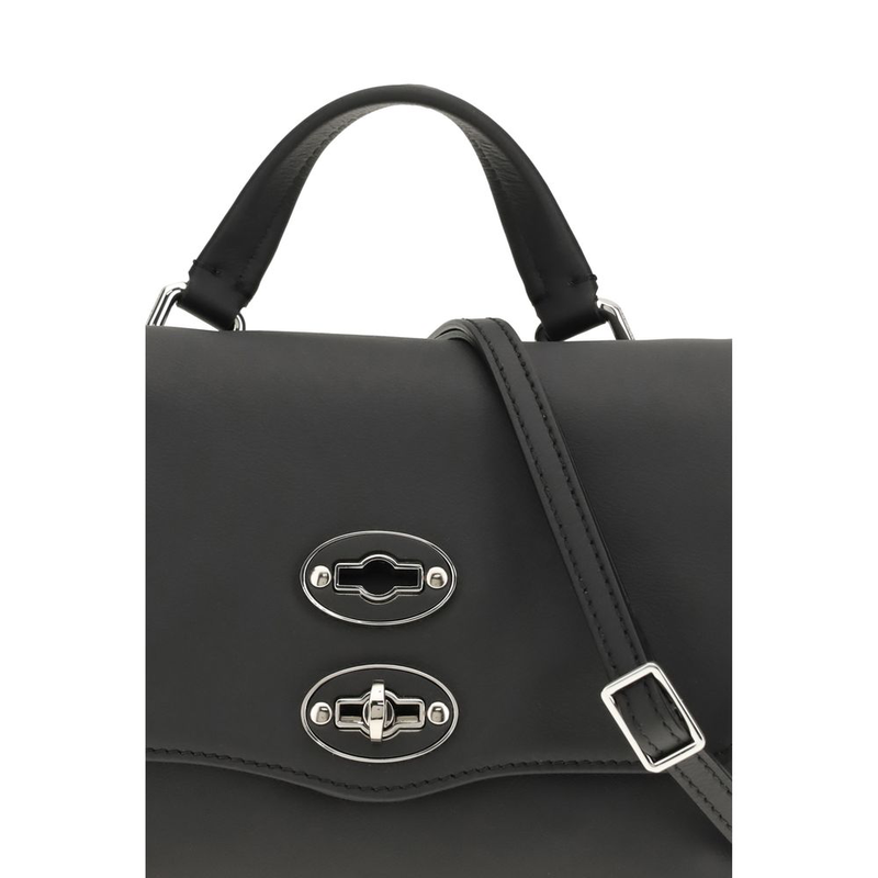 Black calf leather bos taurus handbag-null