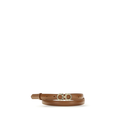 Beige calf leather bos taurus thin belt, Beige, medium