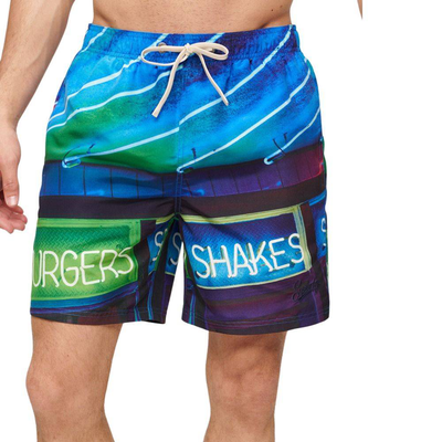 Photographic 17" recycled swim short, Navy, medium