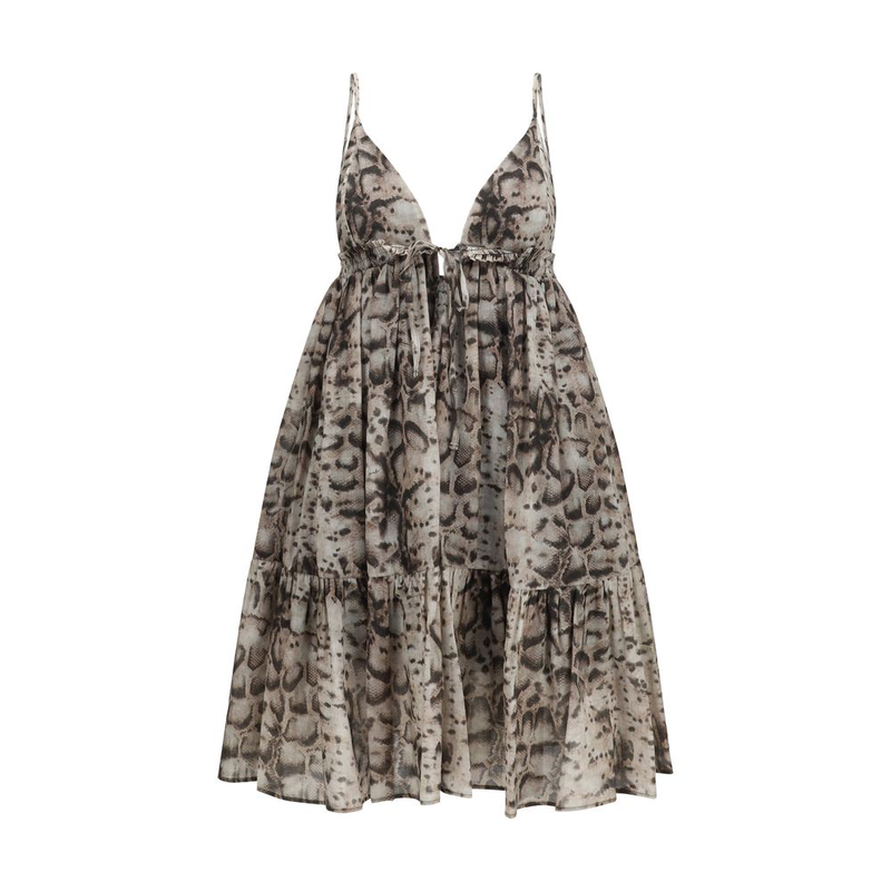 Beige cotton casual dress-null