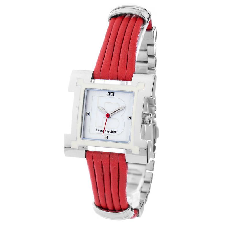 Multicolor leather lining dress watch-null
