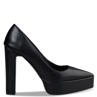 Platform heel pumps - black, Black, medium