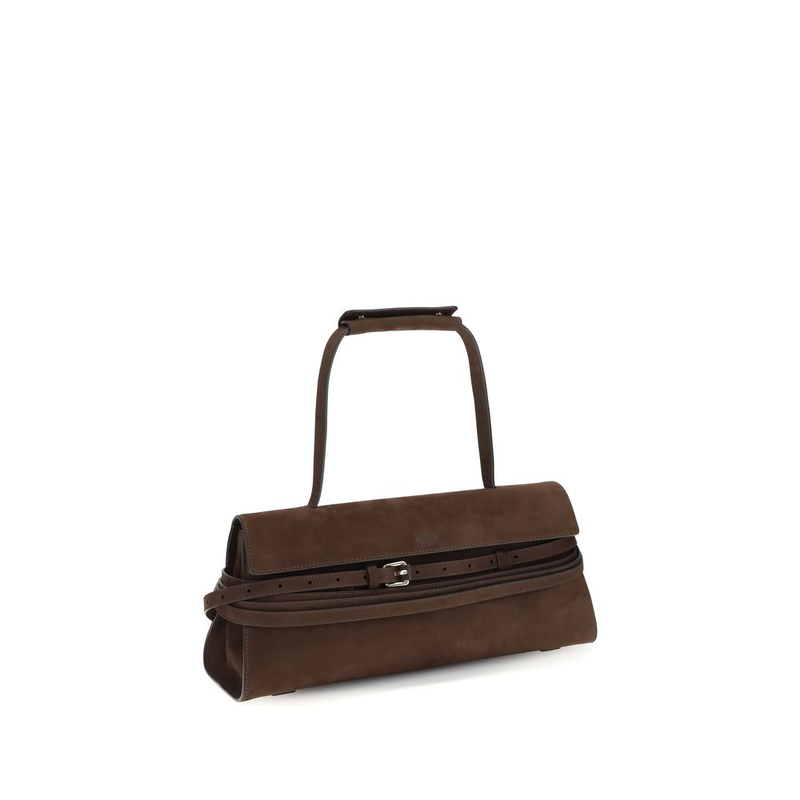 Brown calf leather bos taurus shoulder bag-null