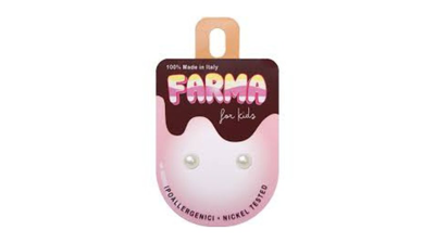 Farma bijoux hipoallergenic kids earrings perlina white 3mm, , medium