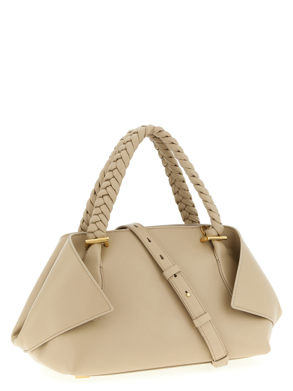 Gray calfskin handbag-null
