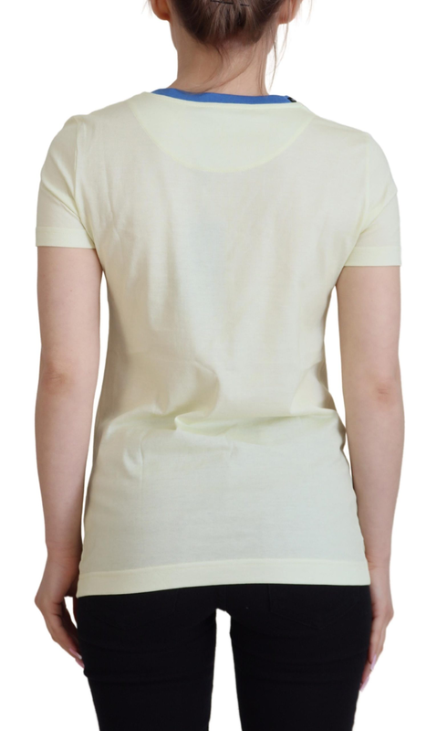 Yellow havanity round neck tee cotton t-shirt-null