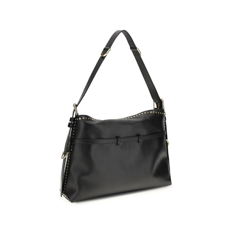 Black calf leather bos taurus shoulder bag-null
