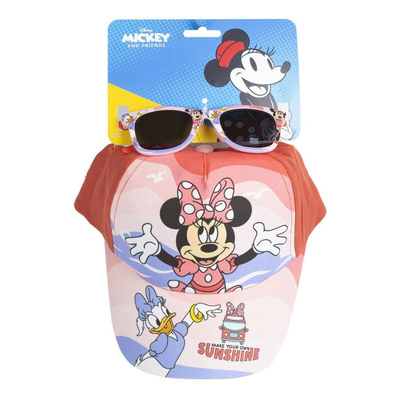 Minnie cap and sunglasses set 2200010456, Red, medium