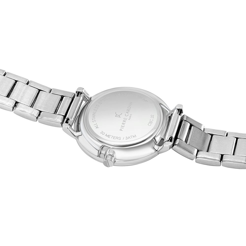 Gray stainless steel dress watch-null