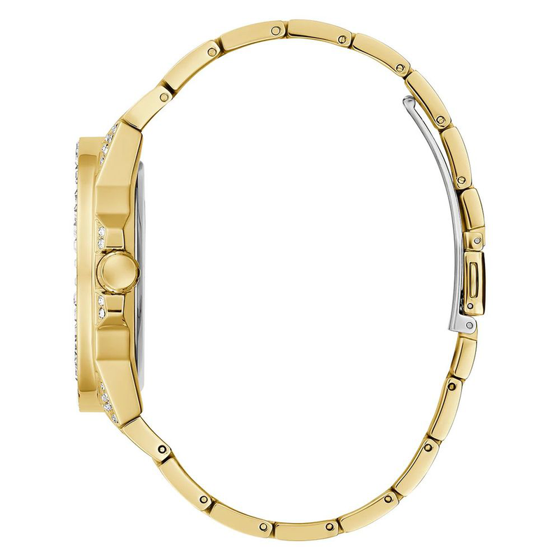 Gold stainless steel dress watch-null