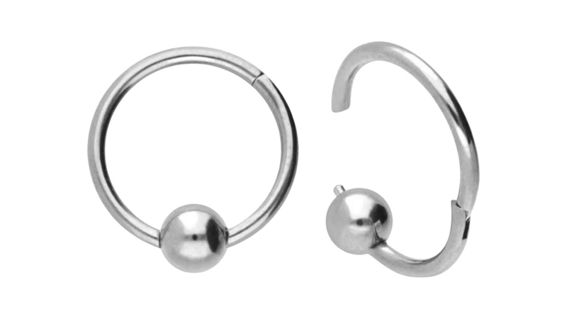 Surgical steel ball clicker silver-null