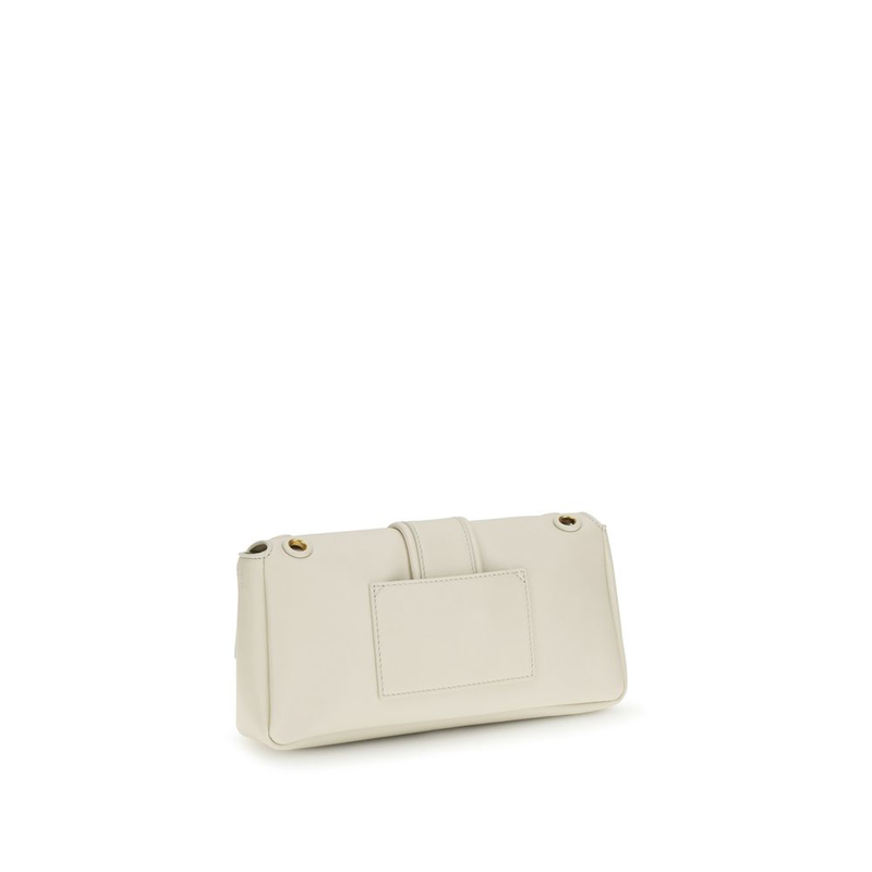 Beige lamb ovis aries aries shoulder bag-null