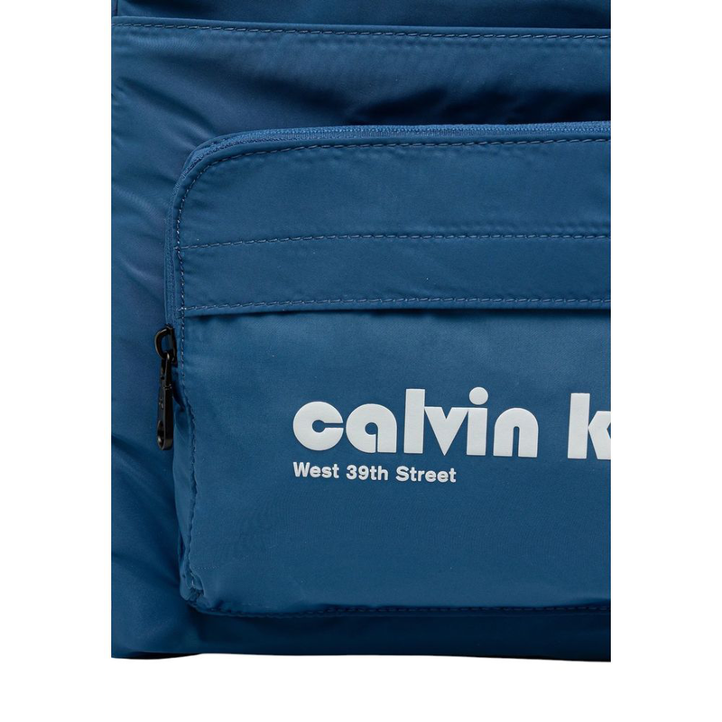 Blue recycled polyester backpack-null